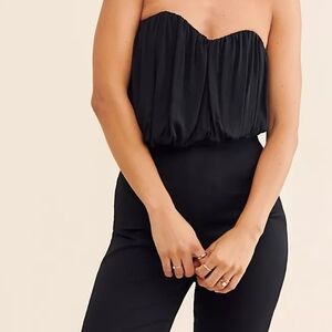 H&M Black Strapless Jumpsuit